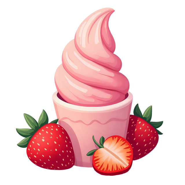 Free transparent PNG: Strawberry Ice Cream with Fruit Slices  Dessert Clipart, free downloadable png