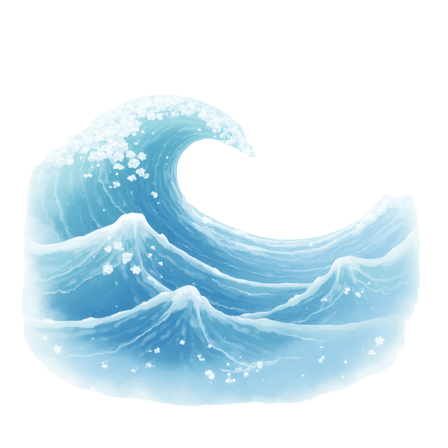 Free transparent PNG: Delicate Periwinkle and Baby Blue Swells Illustration