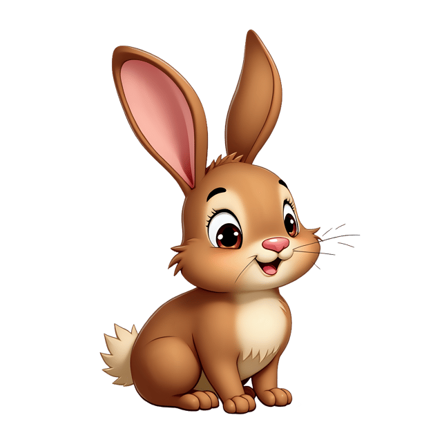 Free transparent PNG: Charming Brown Rabbit PNG with Transparent Background