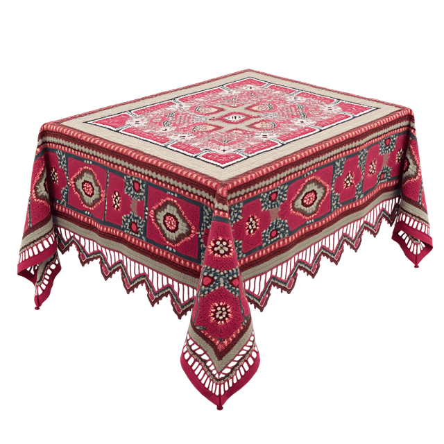 Free transparent PNG: Crocheted Boho Tablecloth with Granny Squares Clipart