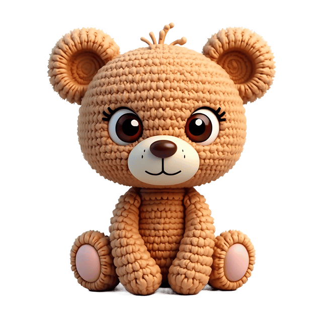 Free transparent PNG: Amigurumi Bear PNG with Transparent Background for Crafting and Clipart