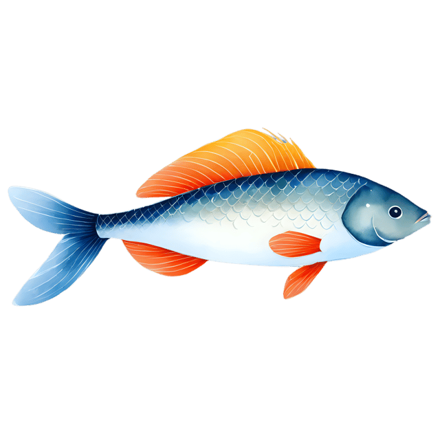 Free transparent PNG: Cute Cartoon Fish Illustration for Nursery Decor and Kids' Crafts