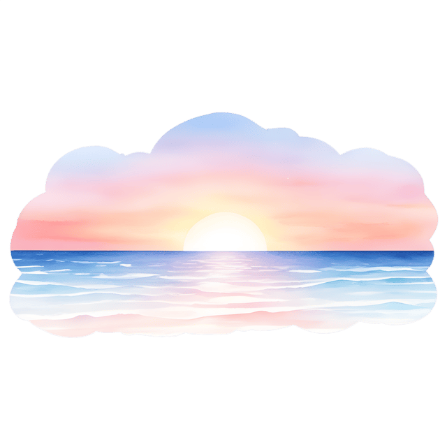Free transparent PNG: Pastel Sunset Over Calm Ocean Transparent Background PNG