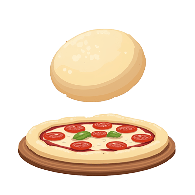 Free transparent PNG: Round Pizza Dough Toss Clipart - Beautiful Illustration on Transparent Background