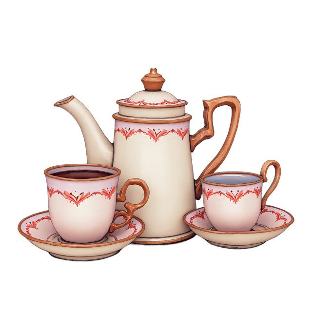 Free transparent PNG: Tea Set PNG Clipart  Ideal for Beverage Designs  Ceremonial Themes