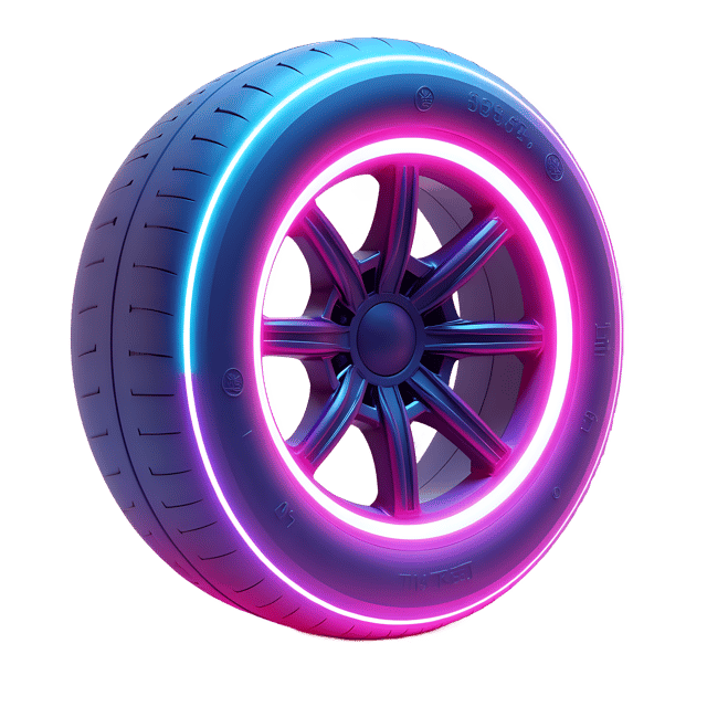 Free transparent PNG: Futuristic Glowing Wheel  Neon Edge Design, free png download