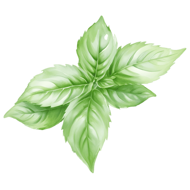 Free transparent PNG: Basil Leaf Transparent PNG for Culinary and Decorative Use