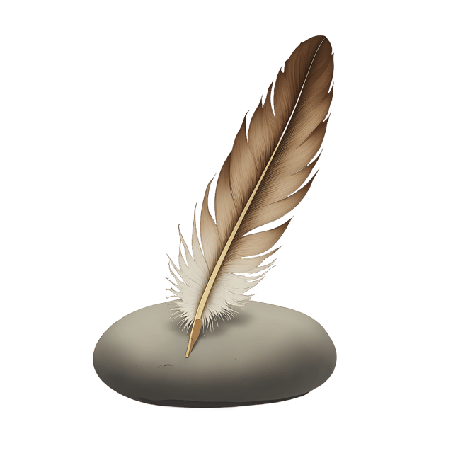Free transparent PNG: Fluffy Down Feather on Smooth Pebble  Nature Clipart, free transparent png download