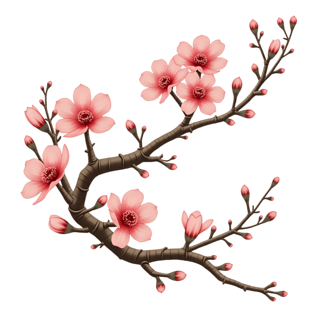 Free transparent PNG: Chinoiserie Cherry Blossom and Nightingale PNG Clipart  Oriental Design Elements for Art and Crafts