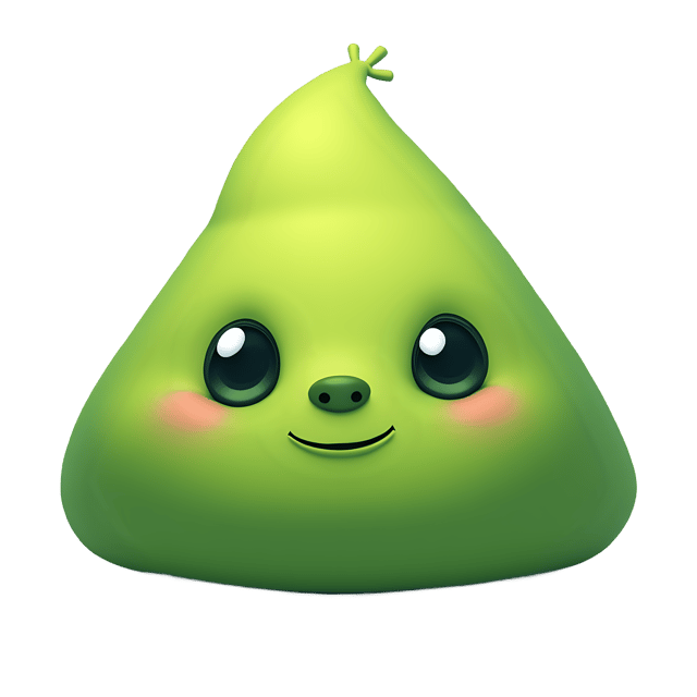 Free transparent PNG: Green Squishy Triangle with Googly Eyes and Nose PNG Clipart