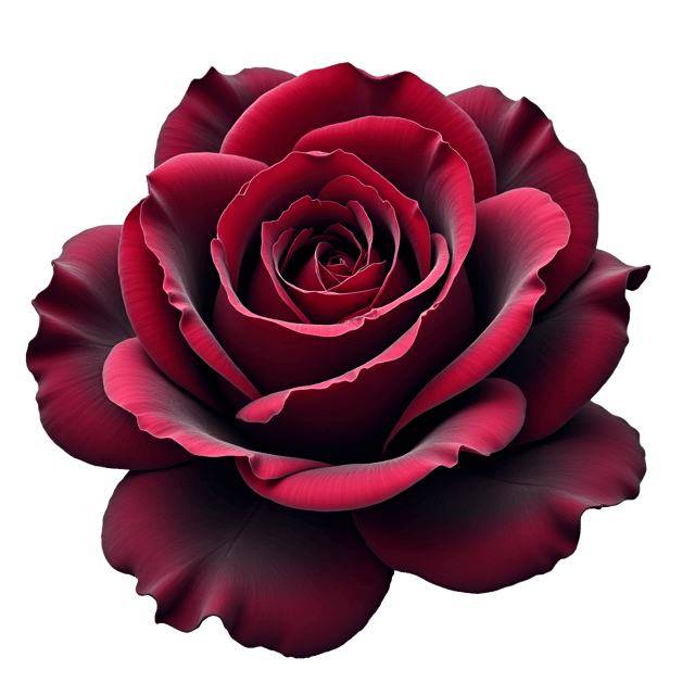 Free transparent PNG: Velvet Maroon Rose Clipart with Intricate Black Markings