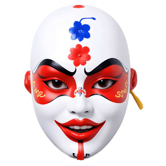 Free transparent PNG: Chinese Opera Mask Transparent PNG Design for Art and Cultural Projects