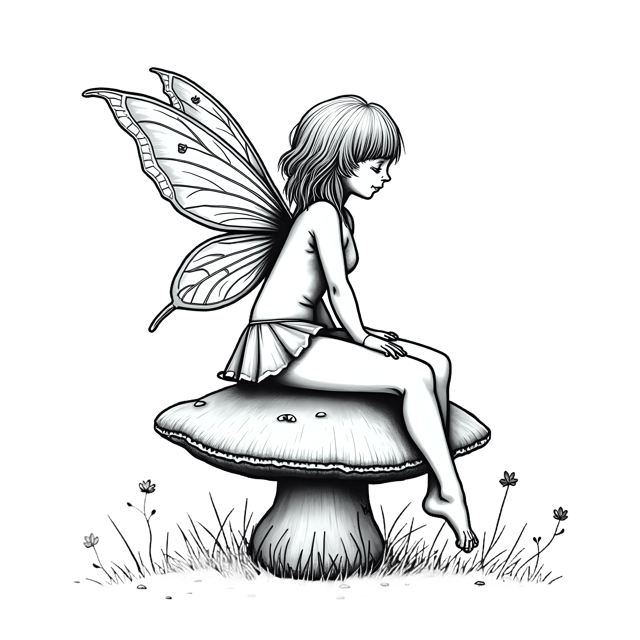 Free transparent PNG: Fairy on Mushroom PNG  Enchanting Fairy Tale Clipart for Nursery  Decor