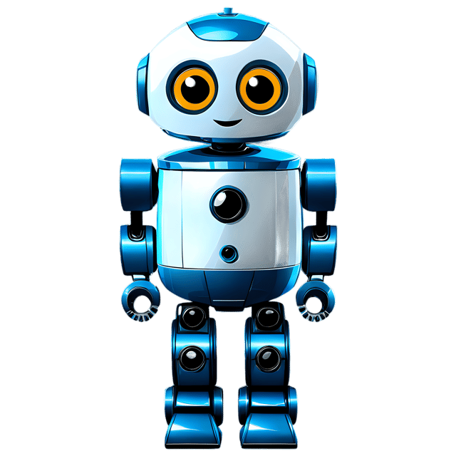 Free transparent PNG: Cute Cartoon Robot Illustration for Nursery Decor and Kids Crafts