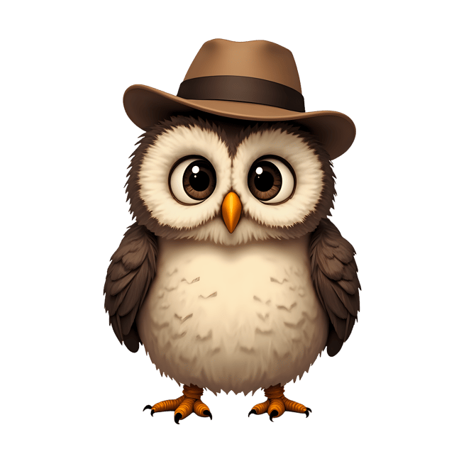 Free transparent PNG: Owl Wearing Tiny Hat  Cute Clipart, free download png