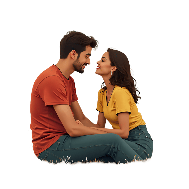 Free transparent PNG: Couple Enjoying a Quiet Moment PNG Clipart  Perfect for Relationship and Romantic Design