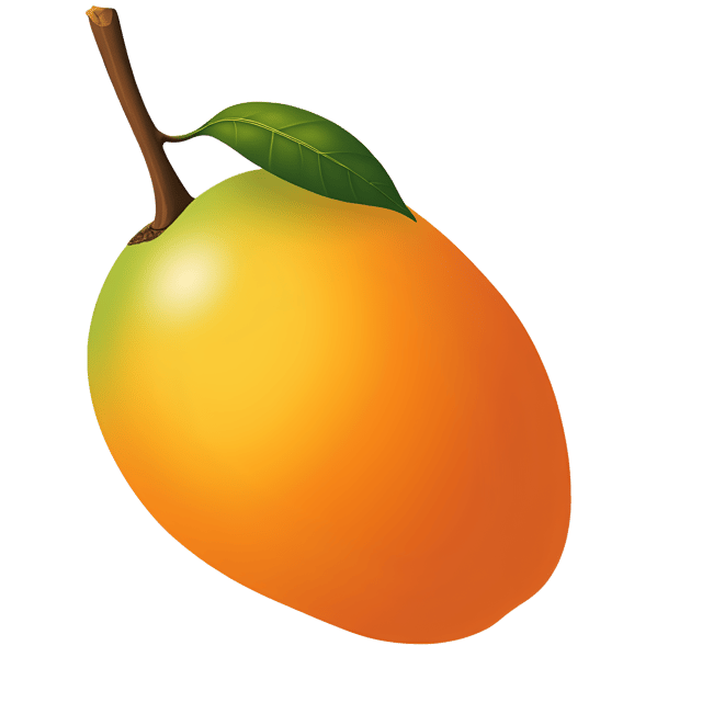 Free transparent PNG: Mango Clipart with Lustrous Orange Skin for Vibrant Illustrations and Decor