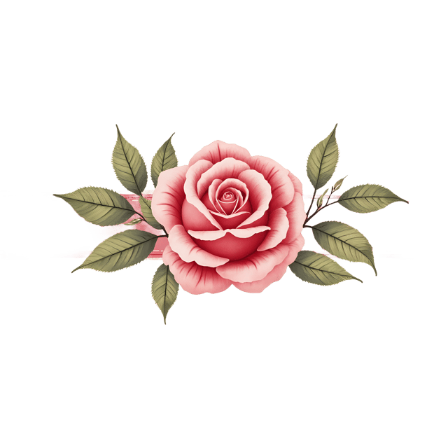 Free transparent PNG: Faded Ribbon Strip with Vintage Roses  Free Downloadable PNG