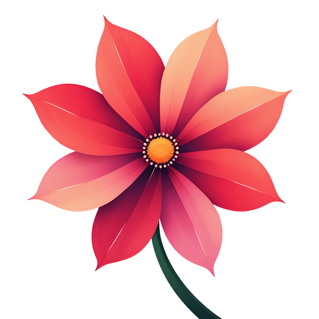 Free transparent PNG: Magnificent Bloom with Red and Pink Petals PNG for Vibrant Floral Imagery