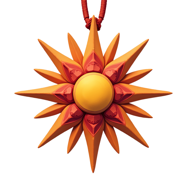 Free transparent PNG: Boho Starburst Pendant  Unique Jewelry Design Clipart, free downloadable png