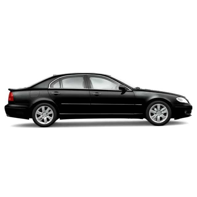 Free transparent PNG: Sleek Black Car on Highway - Transparent Background PNG