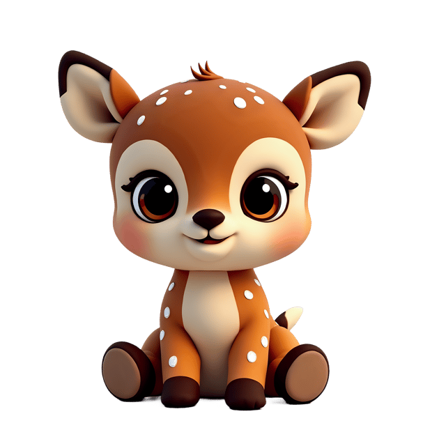 Free transparent PNG: 17 Baby Deer Plush Toy PNG with Gentle Eyes for Nursery and Craft Decorations