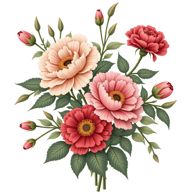 Free transparent PNG: Victorian Floral Bouquet Illustration PNG Clipart  Perfect for Historical Design Projects  Crafts