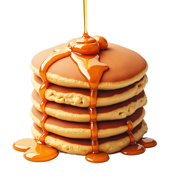 Free transparent PNG: Colorful Clay Pancakes with Syrup PNG Illustration for Food and Crafting Projects