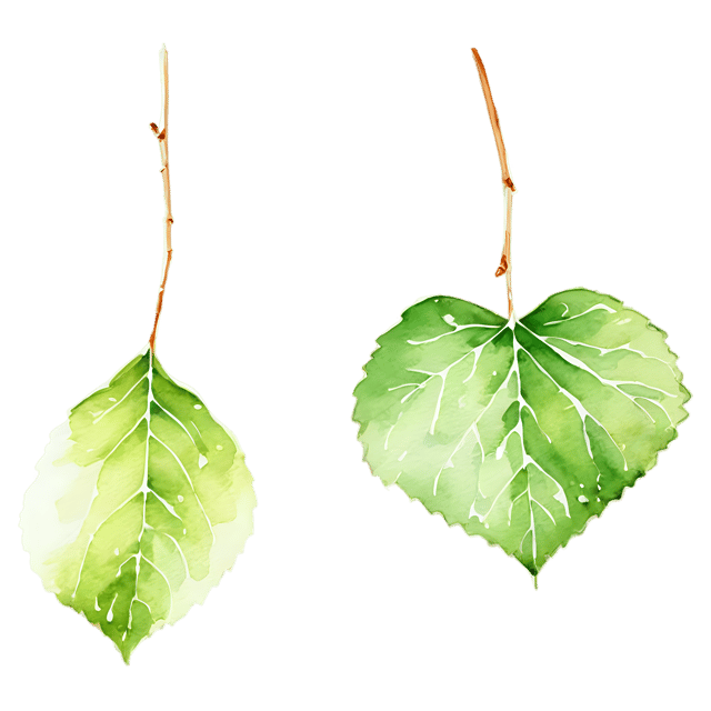 Free transparent PNG: Aspen Leaf Watercolor Illustration – Transparent Background Nature Art