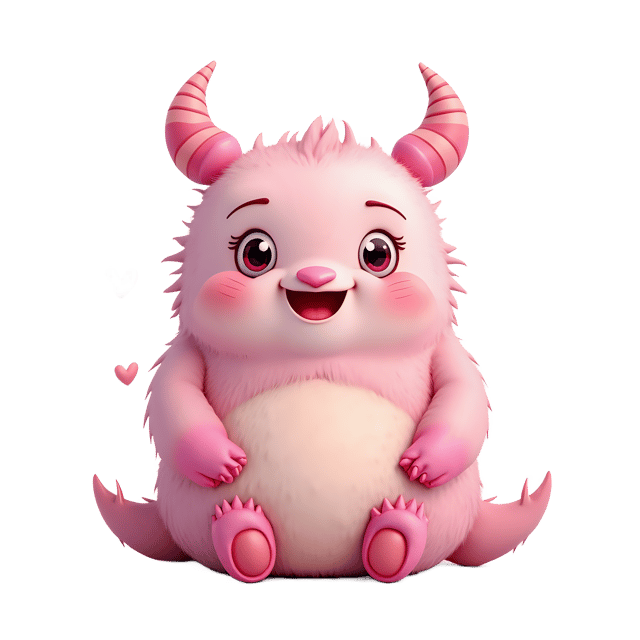Free transparent PNG: Soft Pastel Monster Friend PNG with Transparent Background for Cute and Cozy Designs