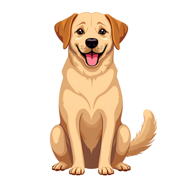 Free transparent PNG: Fawn Labrador Retriever PNG Illustration with Transparent Background for Clipart and Crafts