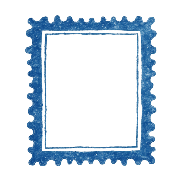 Free transparent PNG: Old Postage Stamp  Vintage Blue Wavy Frame Clipart, free download png