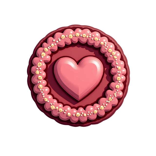 Free transparent PNG: Embroidered Button with Heart Shape  Free Downloadable PNG Clipart