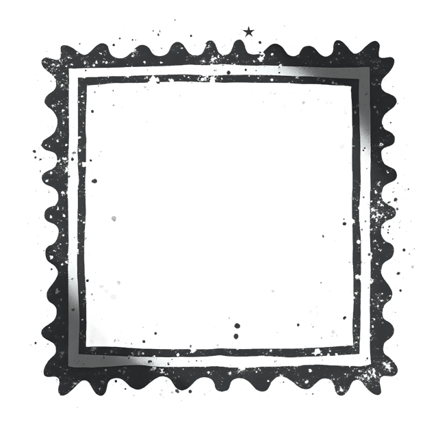 Free transparent PNG: Retro Stamp Border  Handmade Effect Clipart, free downloadable png with ink smudge