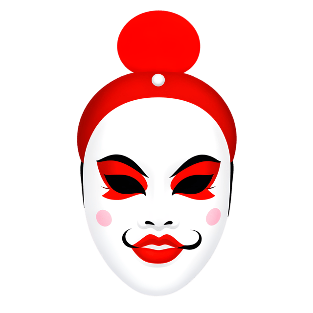 Free transparent PNG: Chinese Opera Mask Transparent PNG Background for Art and Design