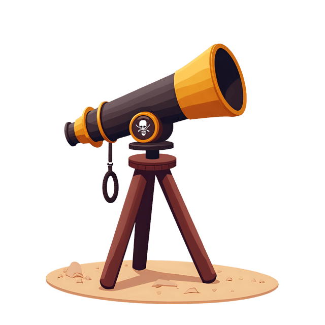 Free transparent PNG: Pirate Telescope PNG  Perfect for Nautical Themes, Decor  Illustrations