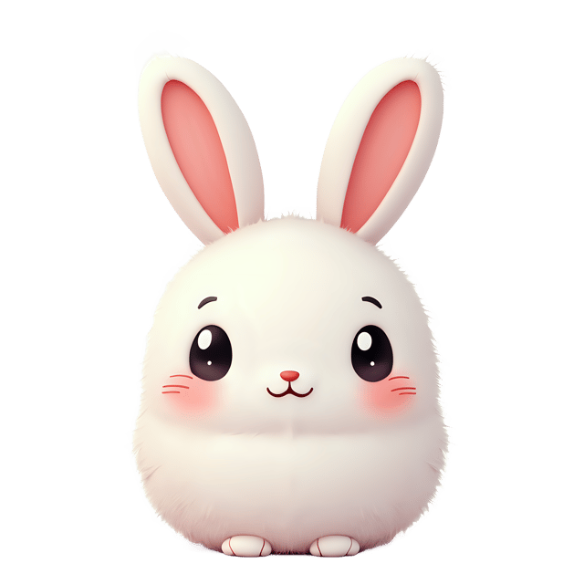 Free transparent PNG: Fluffy White Bunny PNG with Transparent Background for Cute Animal Imagery