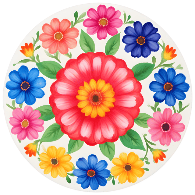 Free transparent PNG: Blossoming Flowers Mandala PNG with Transparent Background