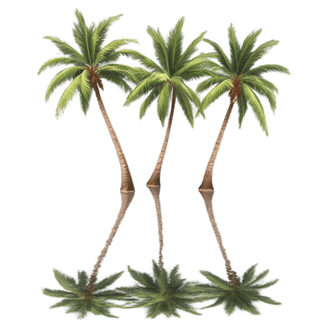 Free transparent PNG: Coconut Palms on Tranquil Ocean PNG Background