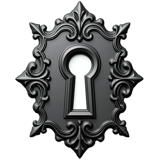 Free transparent PNG: Ornate Keyhole Plate  Decorative Clipart, free png download