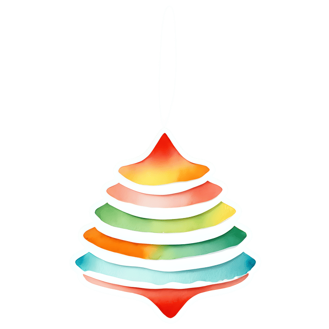 Free transparent PNG: Watercolor Layered Paper Ornament PNG – Transparent Background Illustration