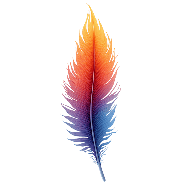 Free transparent PNG: Mystical Phoenix Feather Glowing PNG for Decorative and Artistic Use