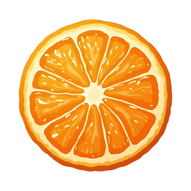 Free transparent PNG: Round Orange Tangerine Clipart with Thin Peel and Juicy Sections