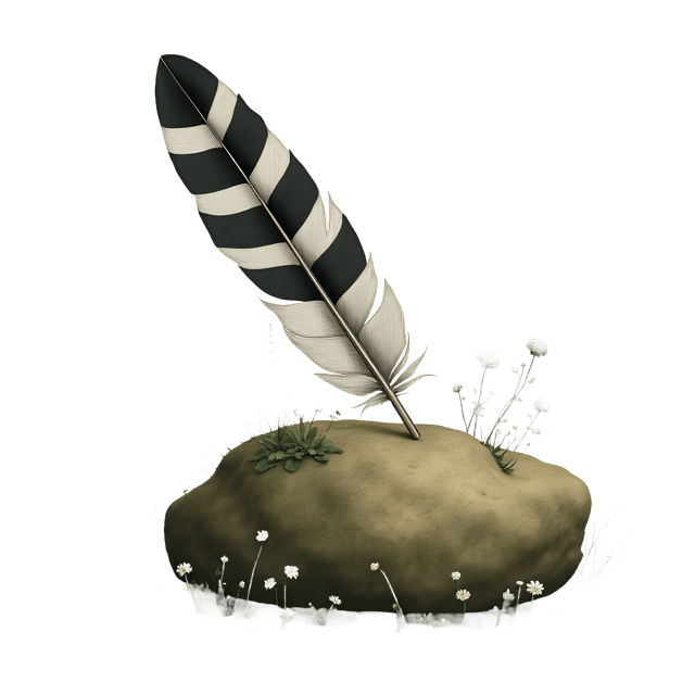 Free transparent PNG: Striped Bird Feather  Mossy Rock Nature Clipart, free downloadable png