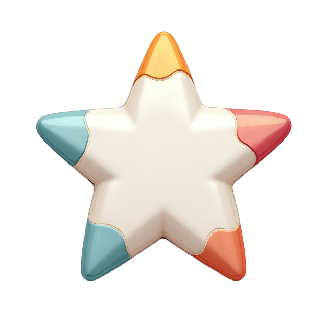 Free transparent PNG: Star Button with Pastel Tips  Free Downloadable PNG Clipart