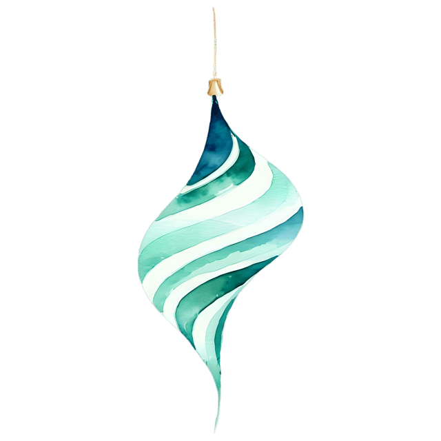 Free transparent PNG: Watercolor Seafoam Swirl Ornament PNG – Transparent Background Illustration