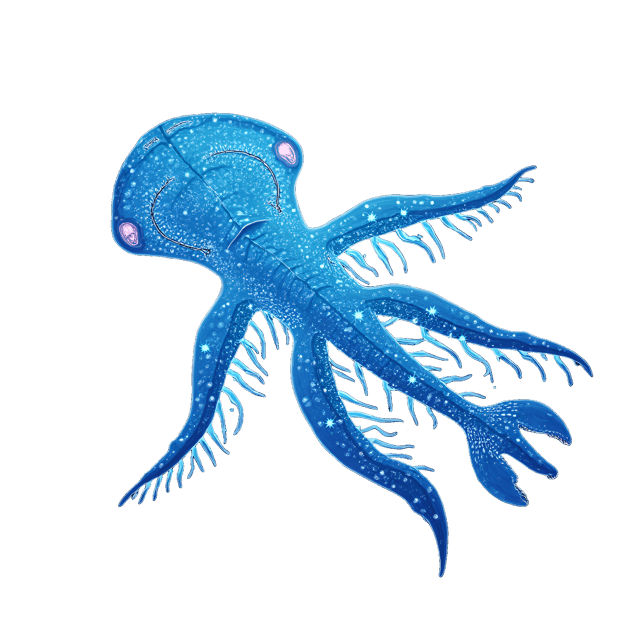 Free transparent PNG: Bioluminescent Deep-Sea Creature Illustration for Art and Decor