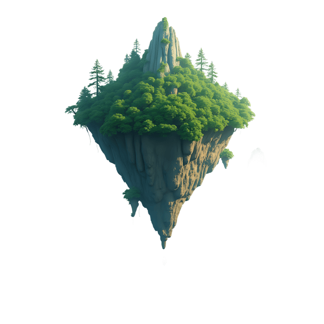 Free transparent PNG: Floating Mystical Islands PNG with Transparent Background