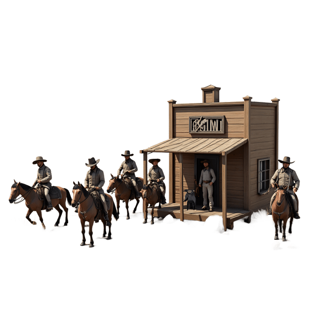 Free transparent PNG: Wild West Diorama PNG  Perfect for Western Themed Crafts  Decor