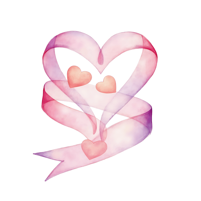 Free transparent PNG: Sheer Ribbon with Pastel Hearts  Free Downloadable PNG Clipart